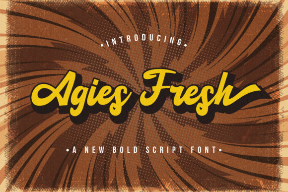 Agies Fresh: A Bold Script Font for Web Design