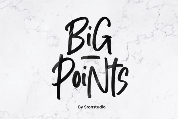 Big Points: A Handwritten Font for Bold Marketing